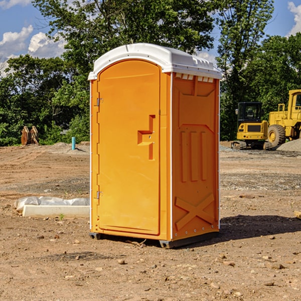 how often are the portable restrooms cleaned and serviced during a rental period in Tensed Idaho